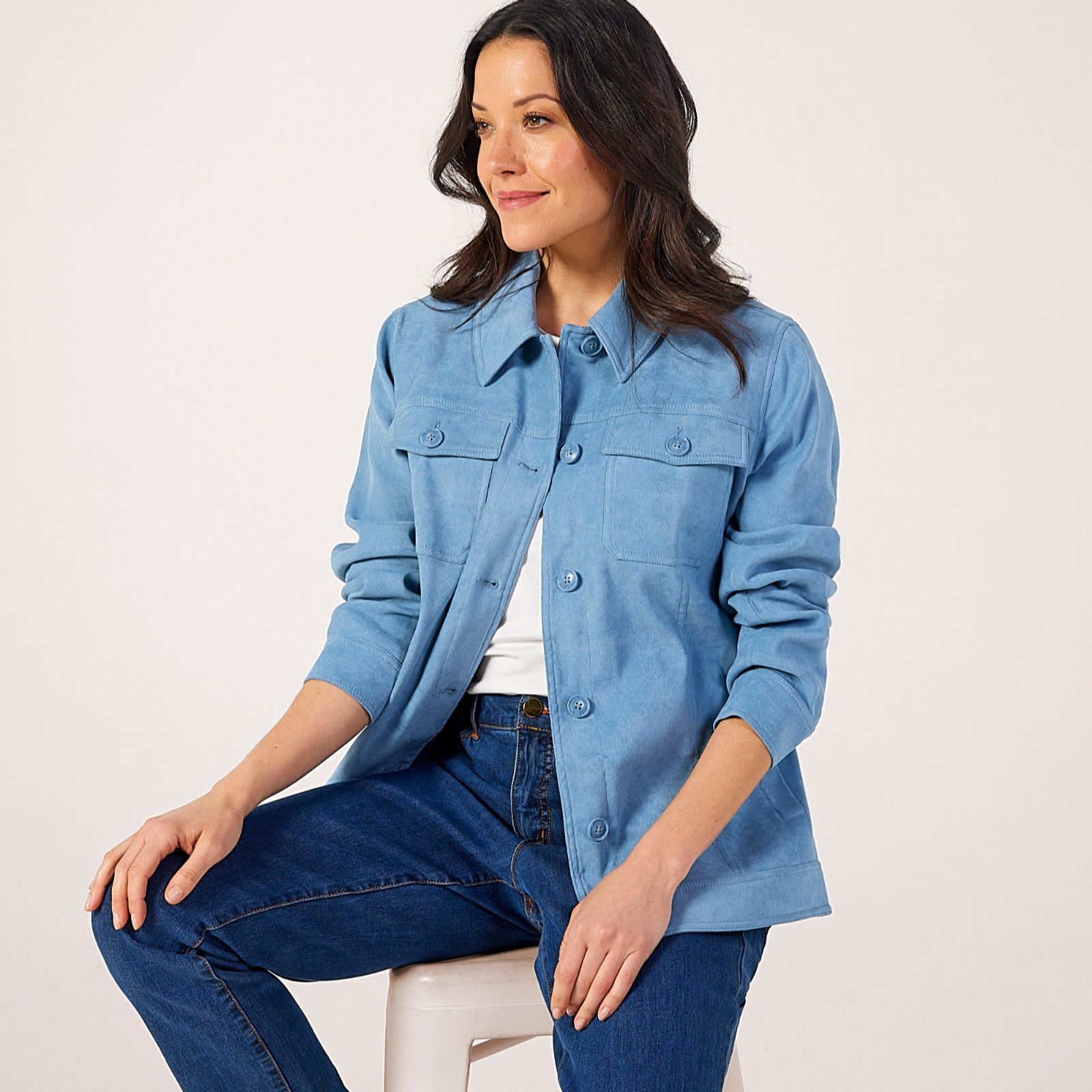 Ruth Langsford Faux Suede Longline Jacket