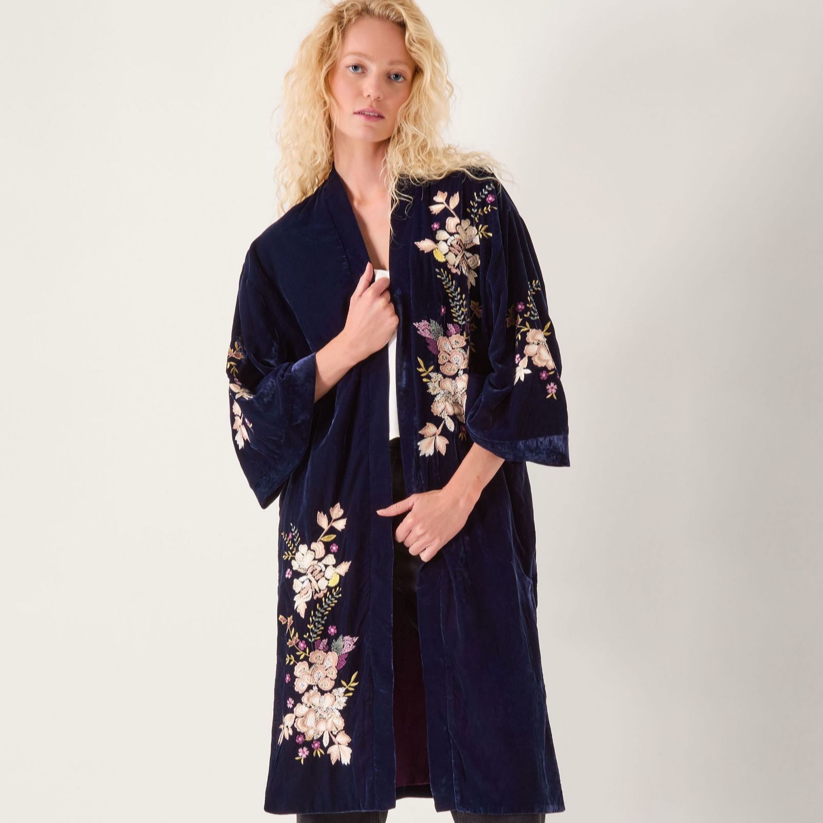 Monsoon Fallon Embroidered Kimono
