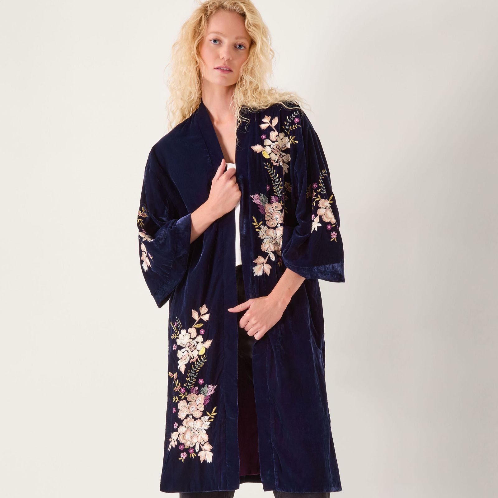 Monsoon Fallon Embroidered Kimono