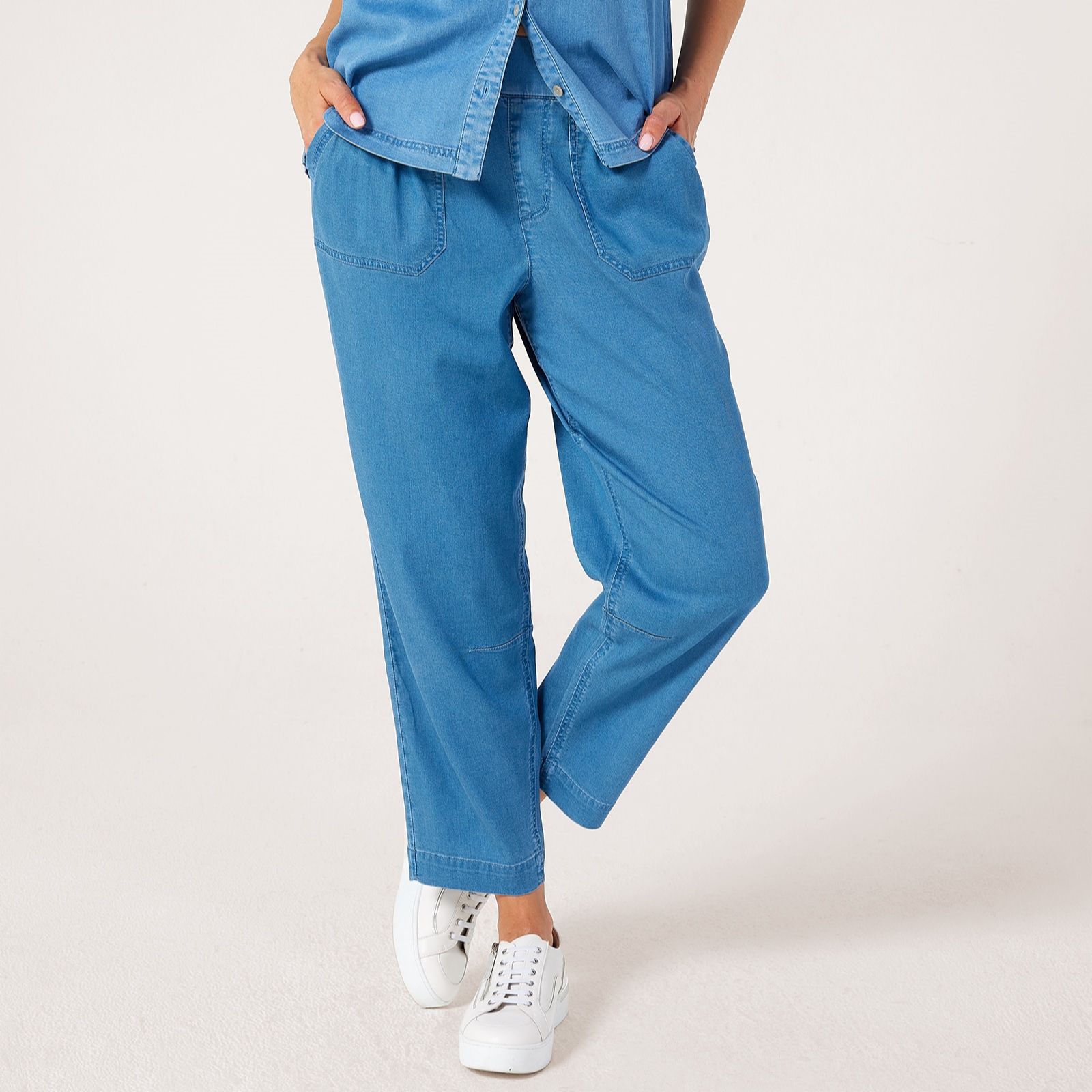 Ruth Langsford Lyocell Blend Barrel Leg Trouser Standard