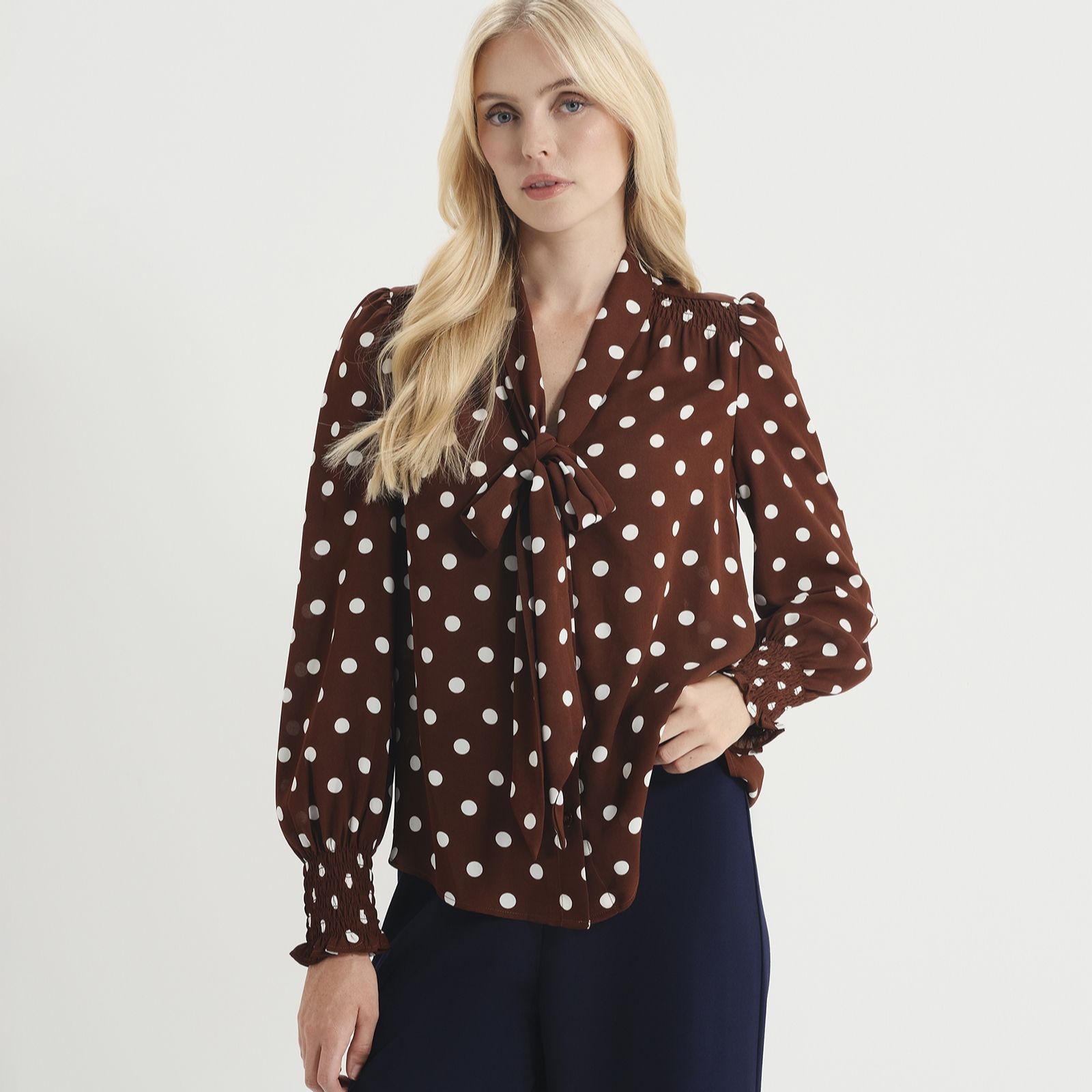 Finery London Pussy Bow Elsie Blouse