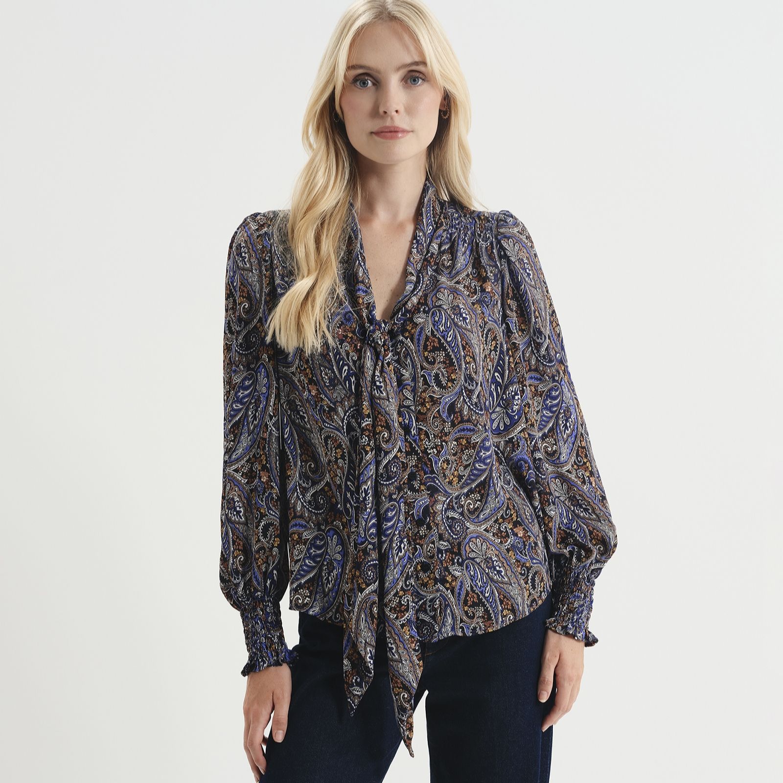 Finery London Pussy Bow Elsie Blouse