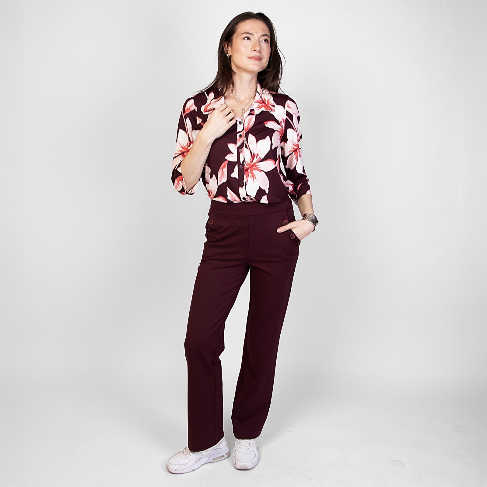 Kim & Co Stretch Ponte Jersey Straight Leg Sailor Standard Trousers