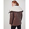 Nuage Faux Leather Sherpa Trim Jacket, 7 of 7