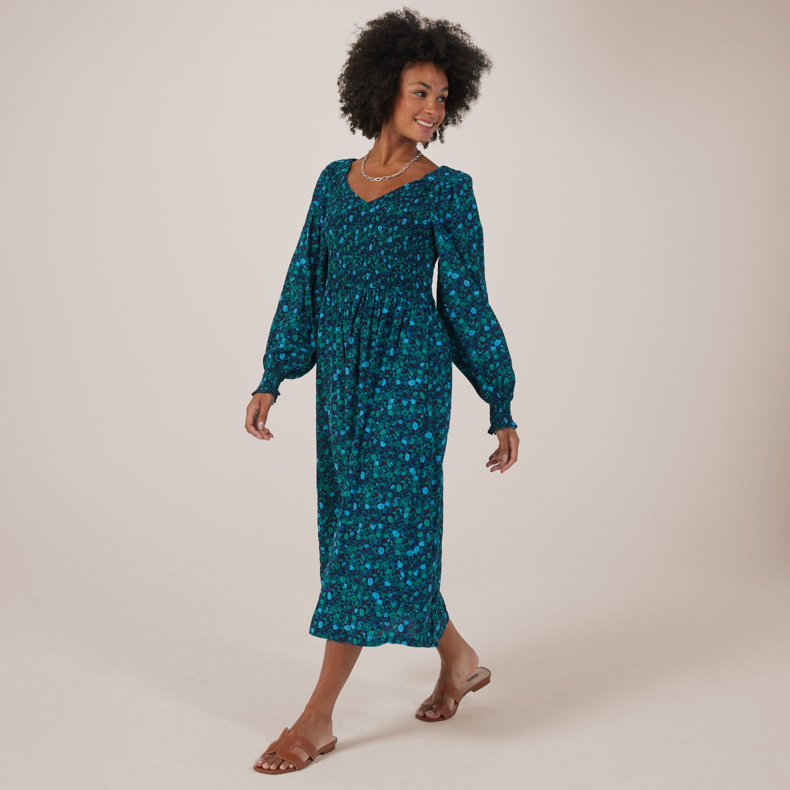 Replay Viscose With Allover Print Dress Blue