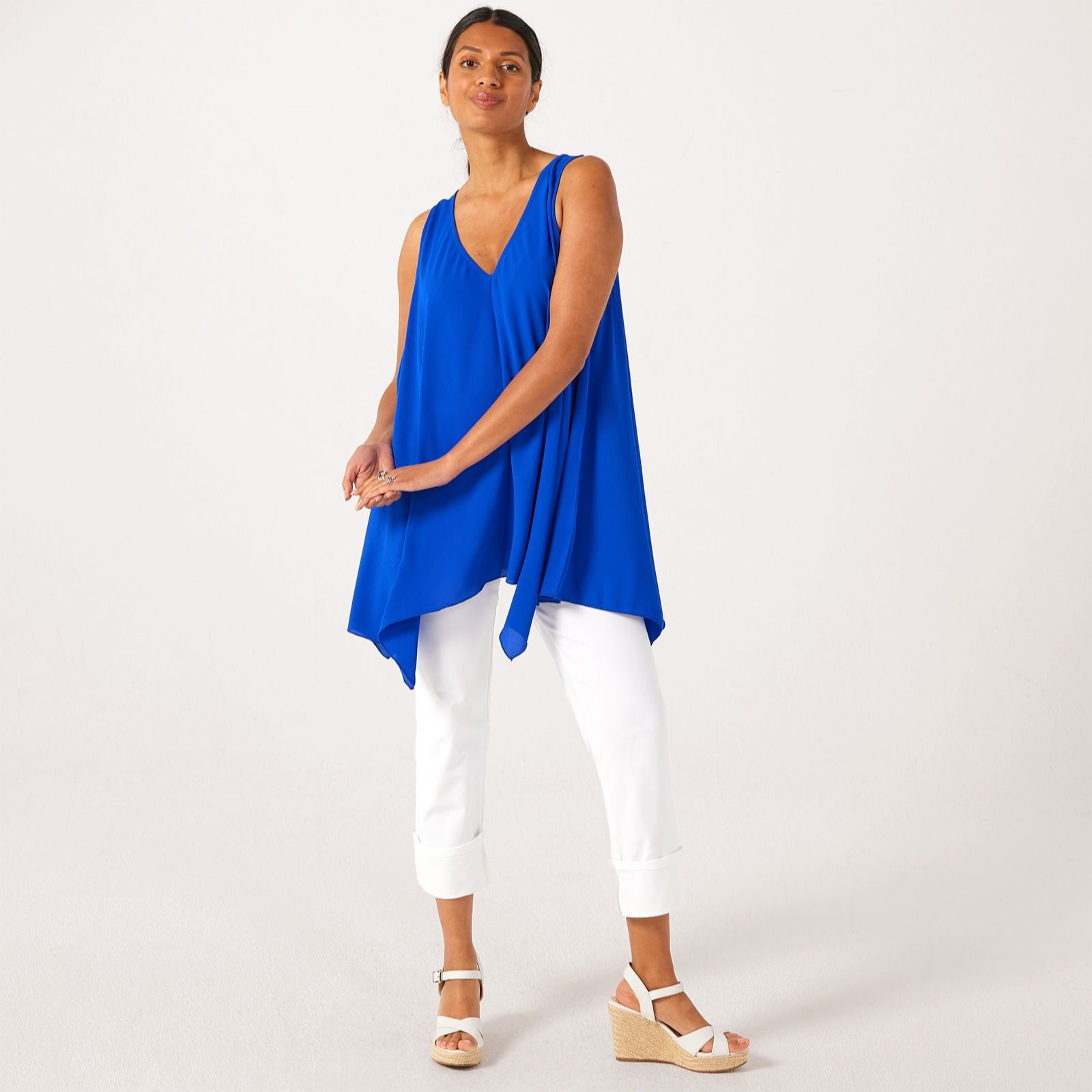 Malissa J Crepe Feel Sleeveless Top