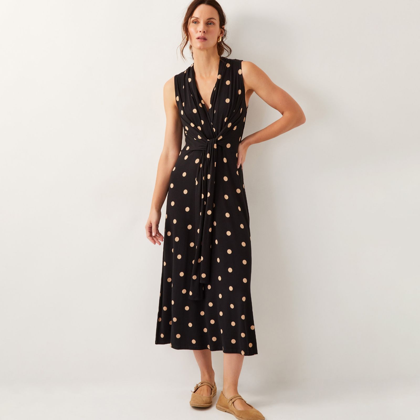 Monsoon Sareeesha Spot Jersey Dress