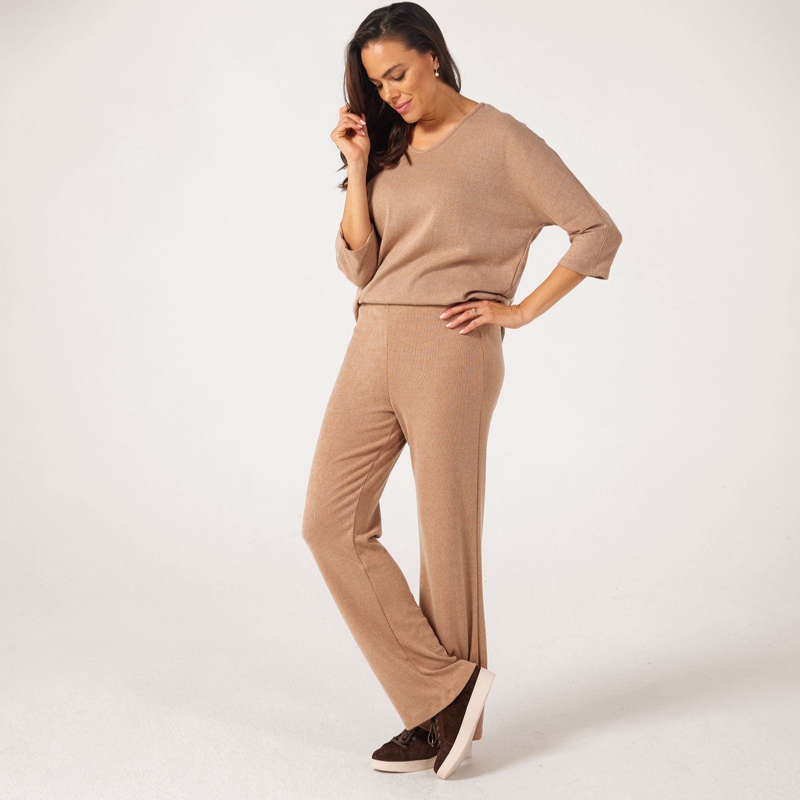 Kim & Co Divine Knit Carla Flared Standard Trousers