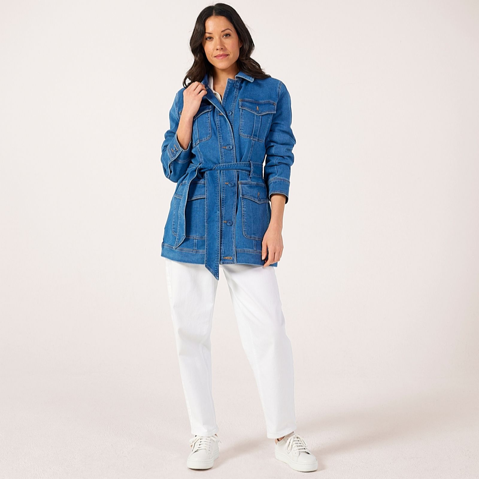 Ruth Langsford Belted Denim Jacket