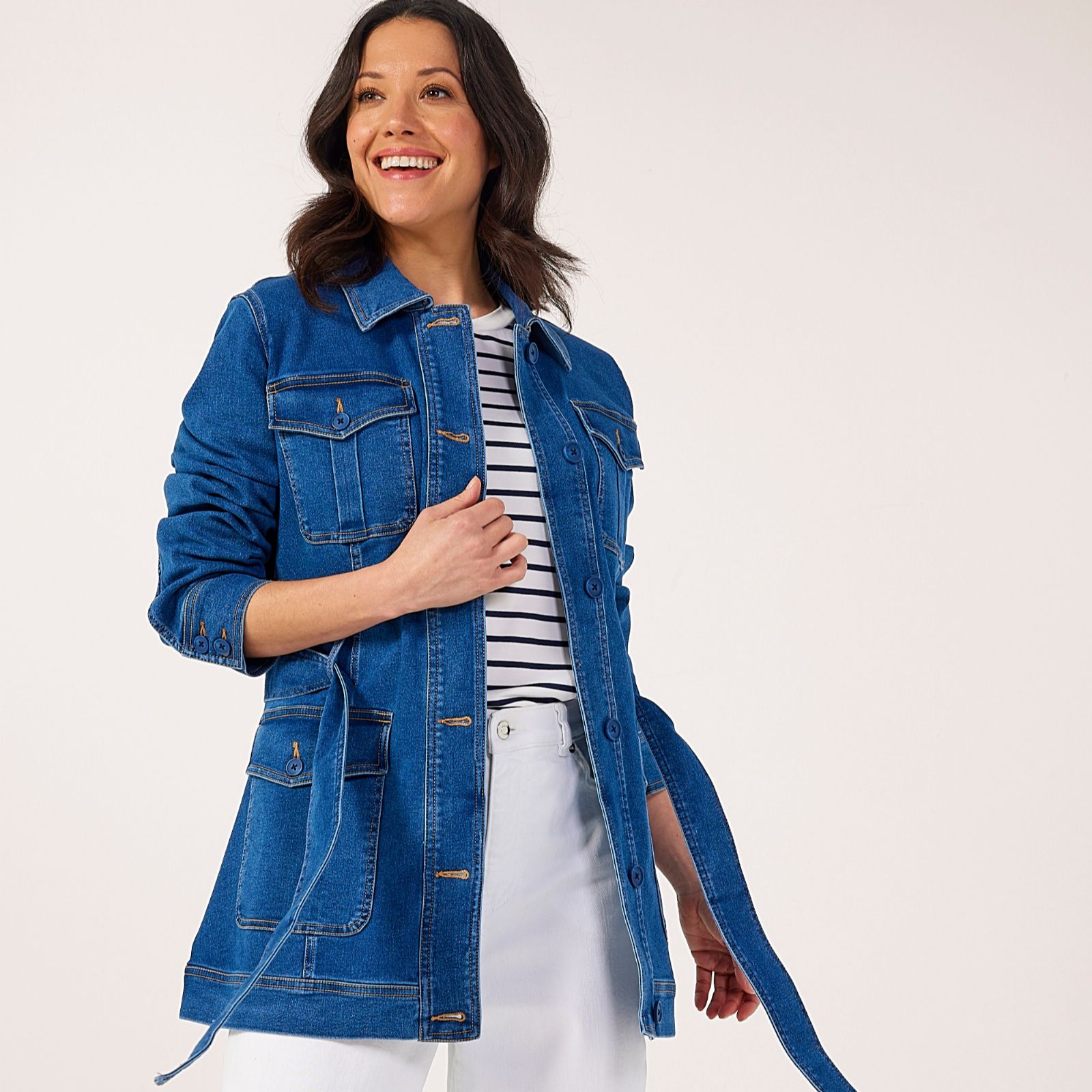 Ruth Langsford Belted Denim Jacket