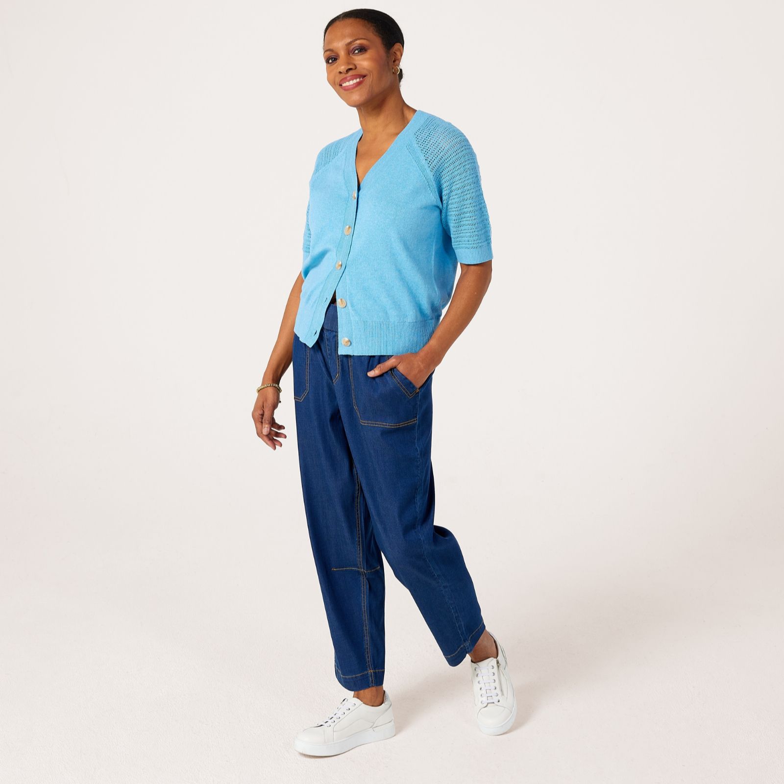 Ruth Langsford Lyocell blend barrel leg trouser Tall