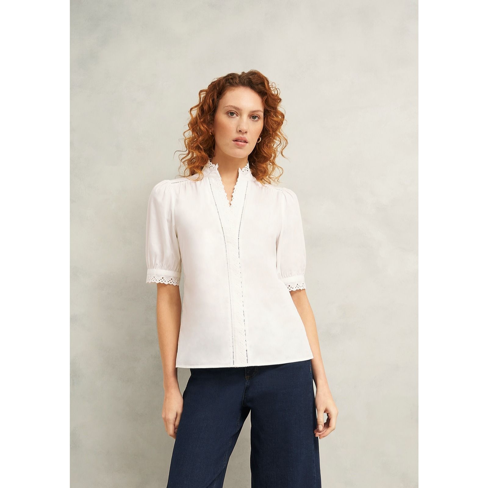 Hobbs London Karis Cotton Blouse