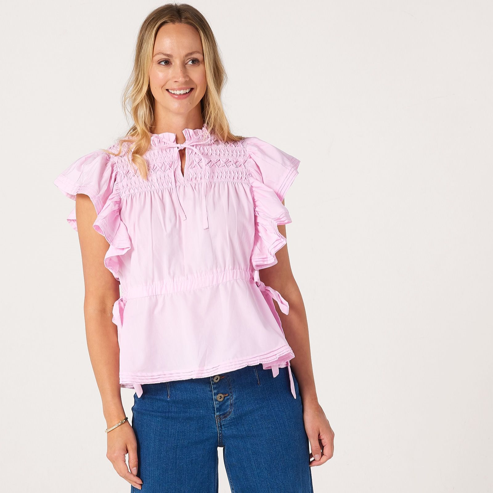 YAS Lura Tie Neck Top