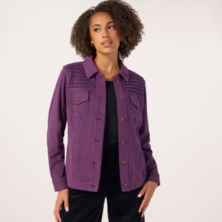Denim & Co. Comfy Knit Western Pintuck Jacket