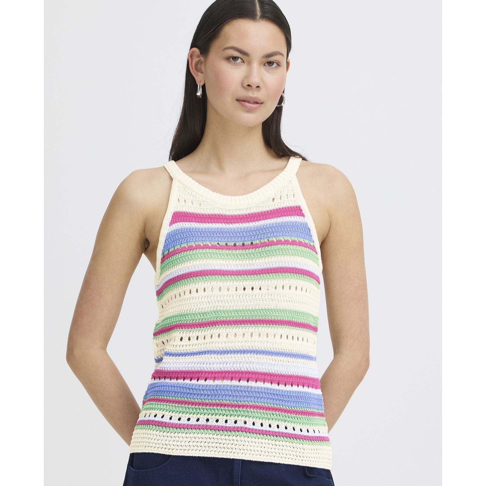 ICHI Florise Striped Top