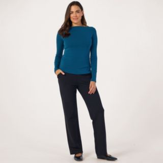 Kim & Co Stretch Ponte Jersey Straight Leg Sailor Petite Trousers
