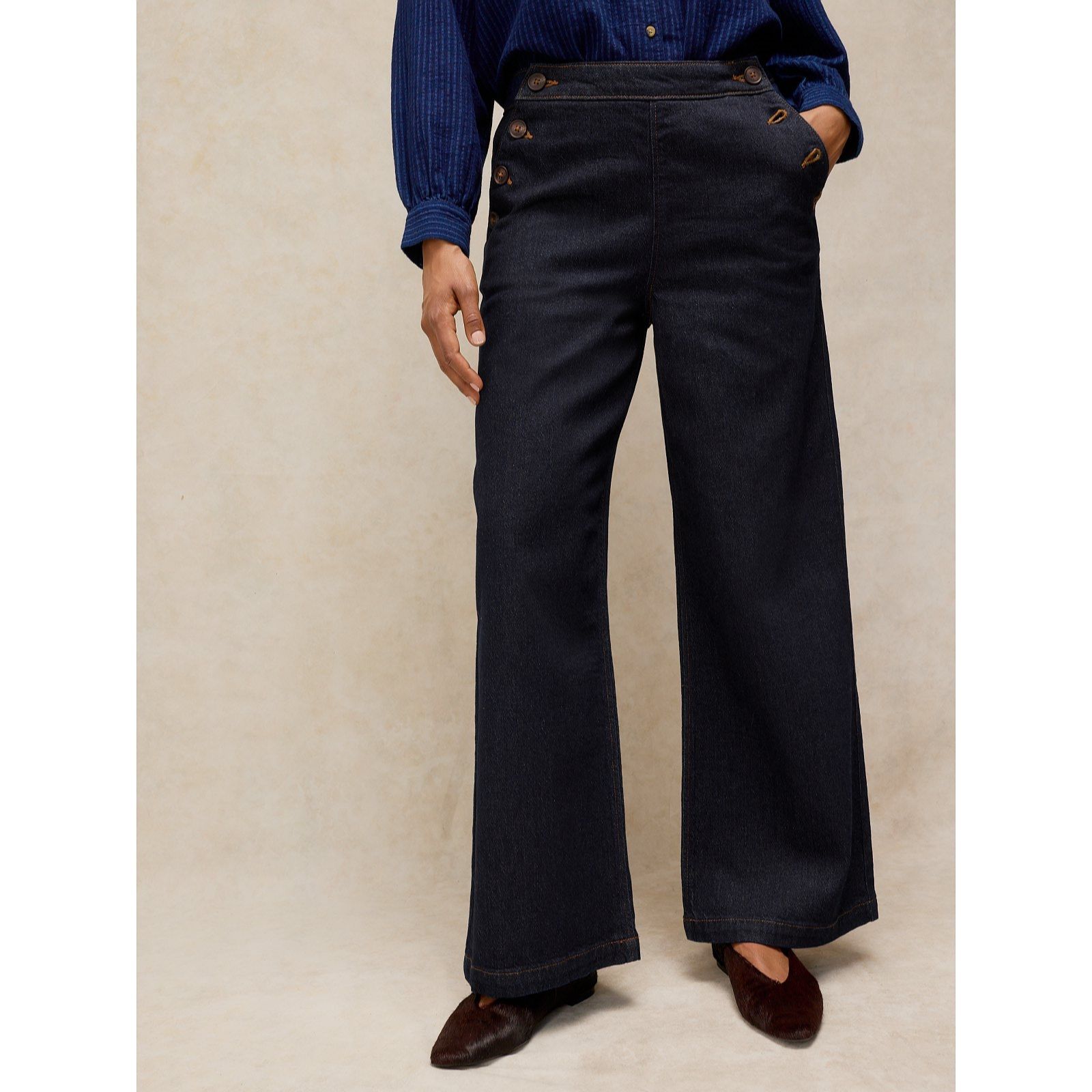 White Stuff Reese Button Detail Jean