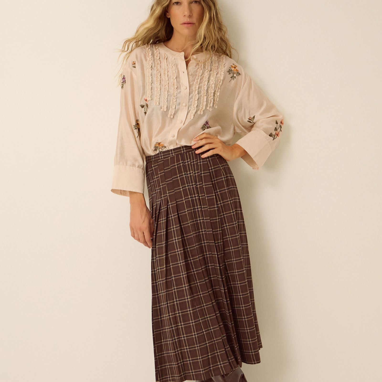 Monsoon Gracie Check Skirt