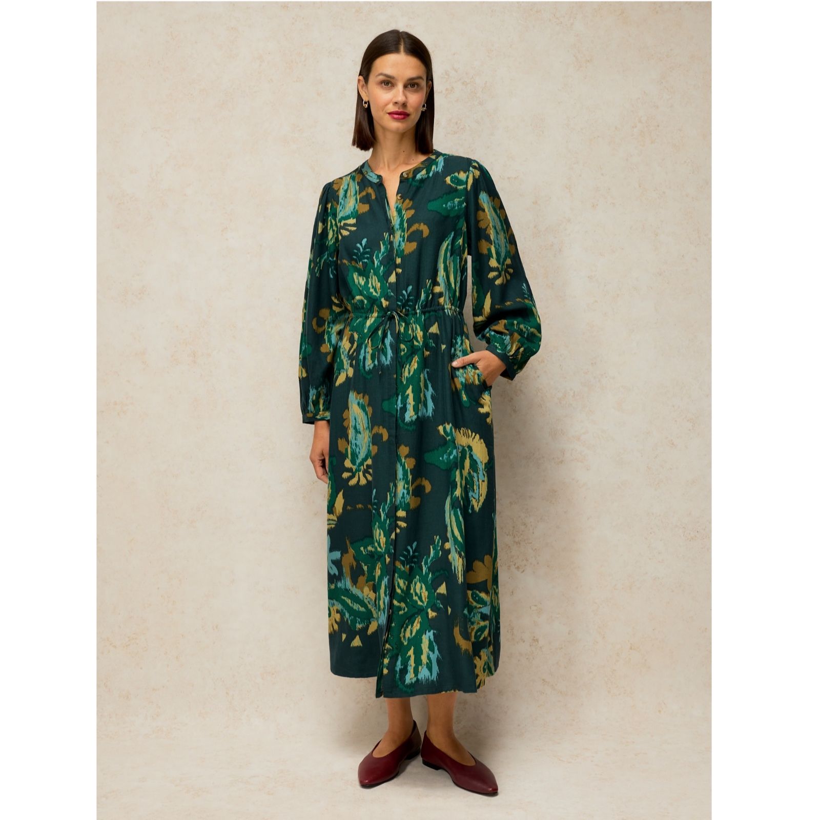 White Stuff Lana Printed Midi Dress Standard