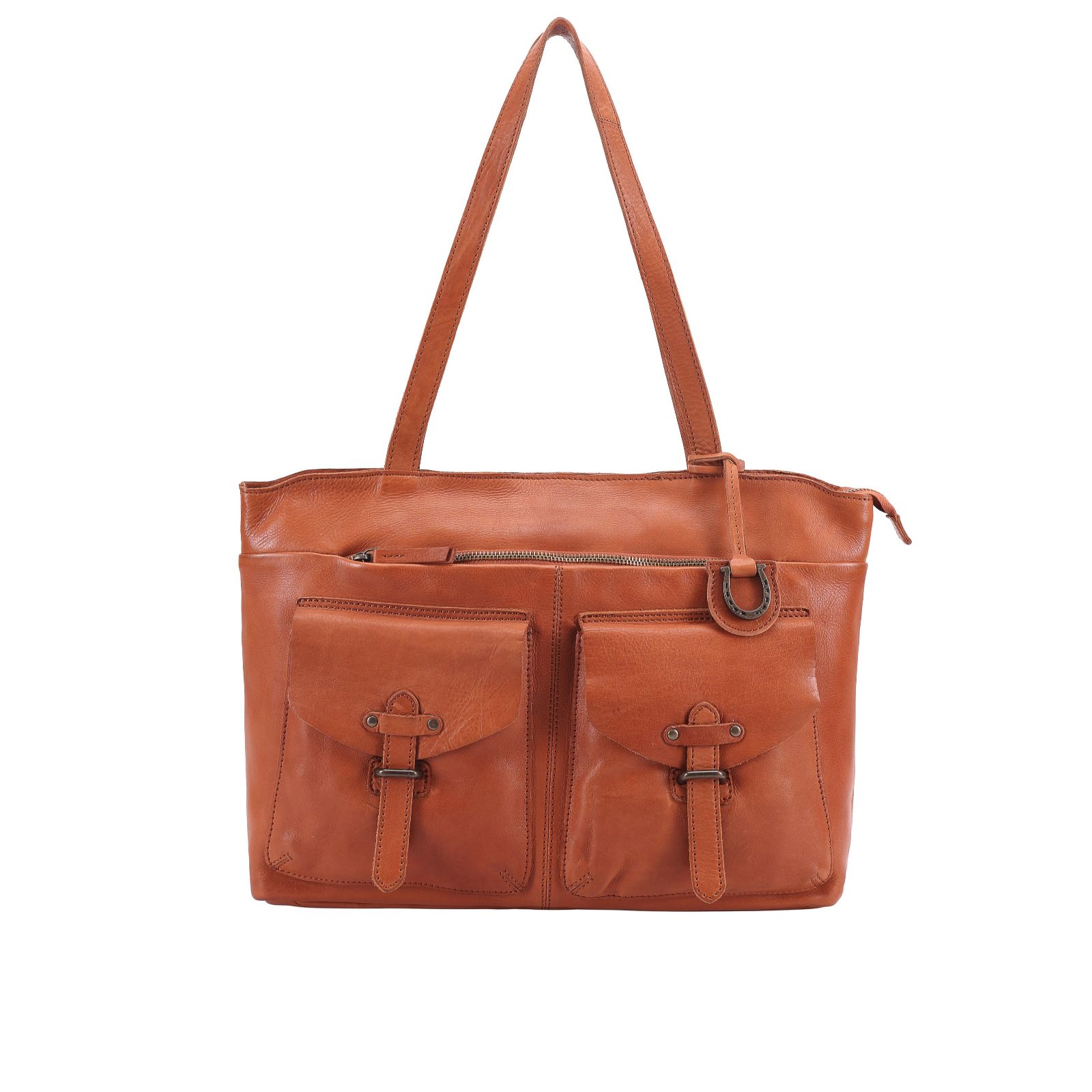 Lloyd Baker Violetta Washed Leather Multi Pocket Tote Bag