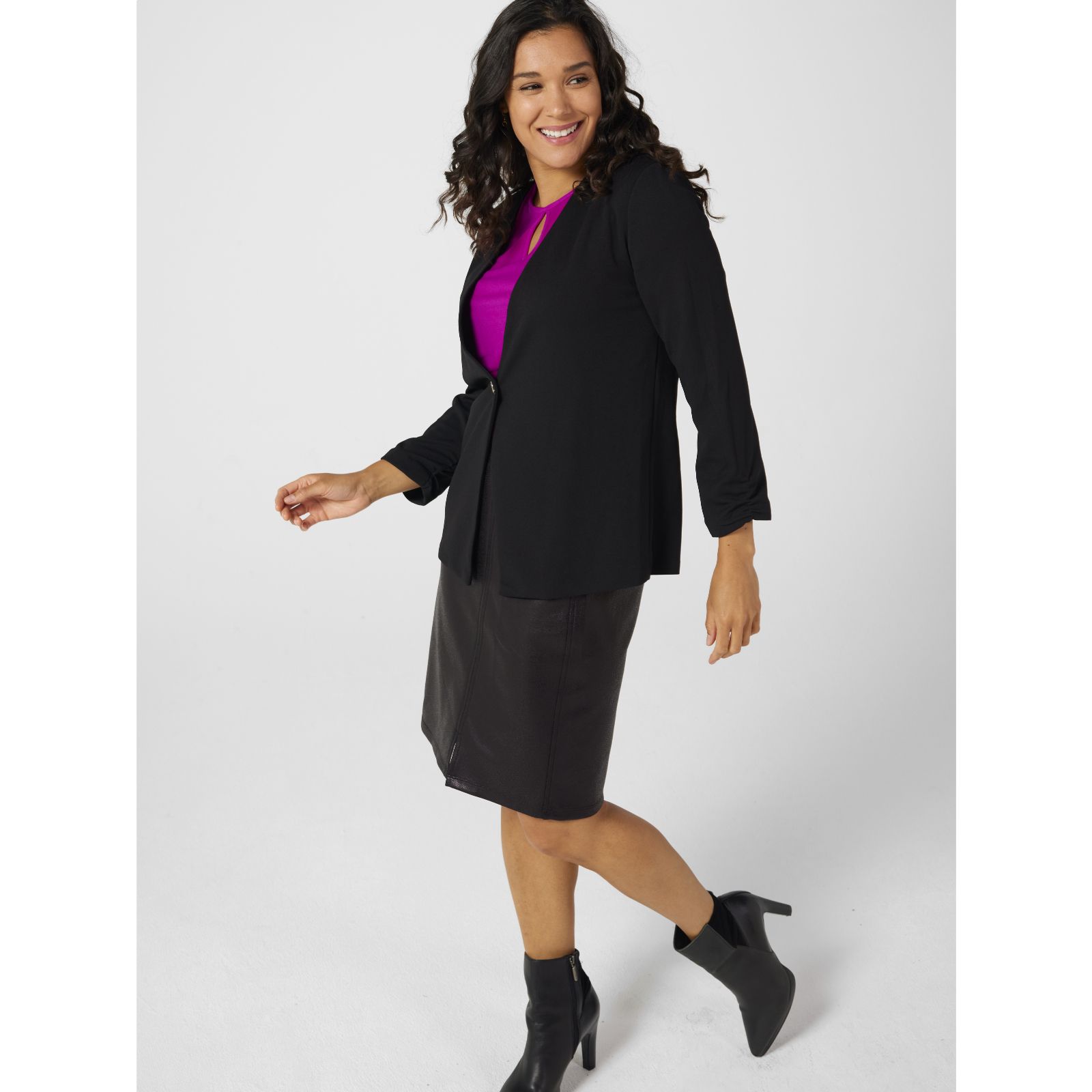 Long black outlet skirt outfit qvc