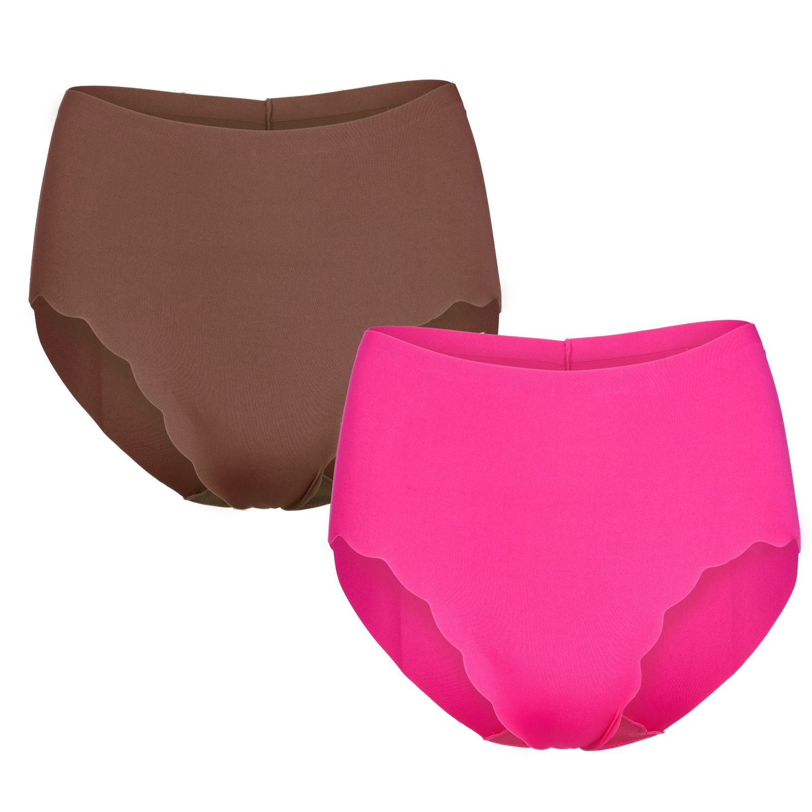 Rhonda Shear 2 Pack Invisible Edge Scalloped Brief