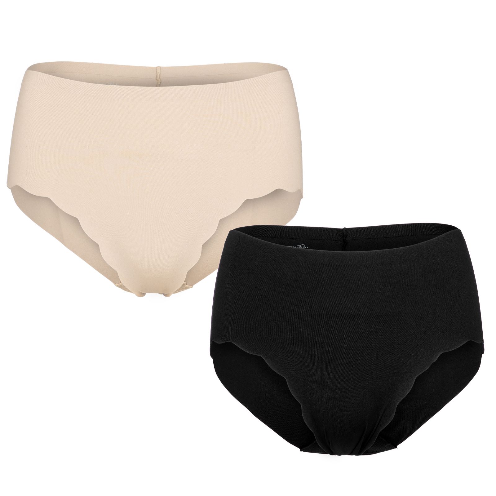 Rhonda Shear 2 Pack Invisible Edge Scalloped Brief