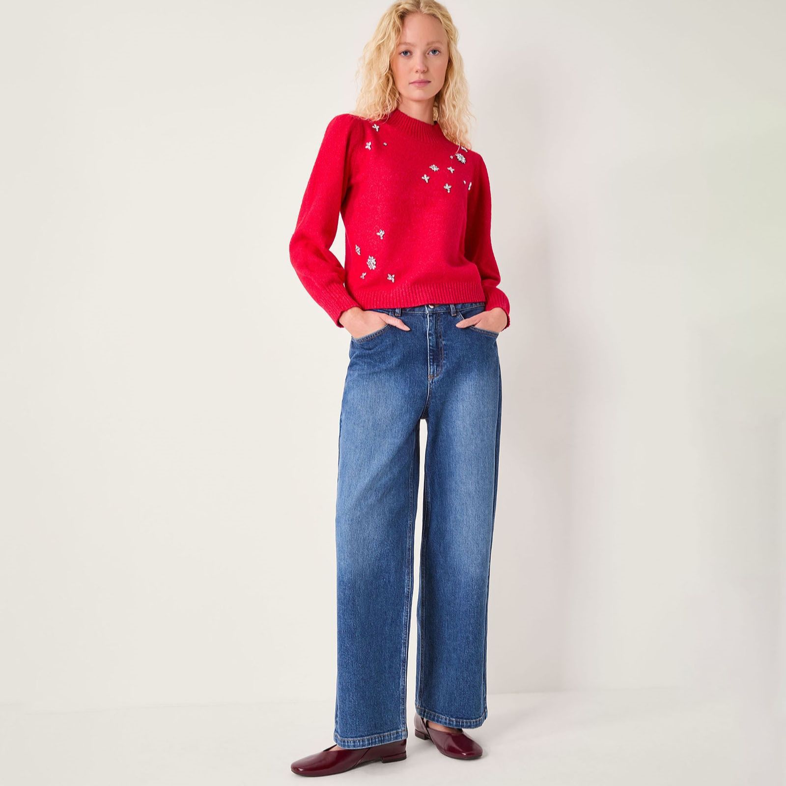 Monsoon Erika Embroidered Jumper