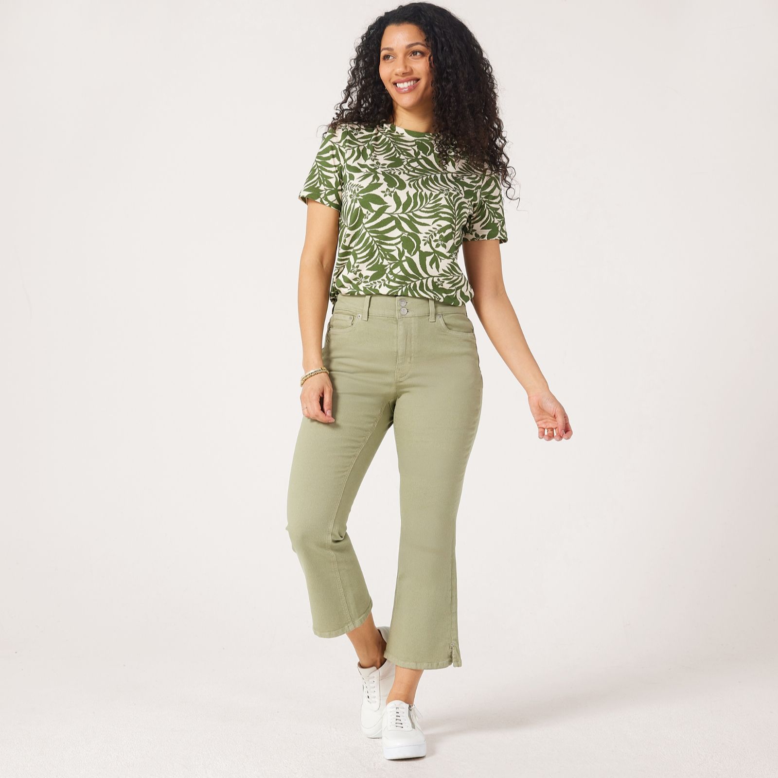 Denim & Co Stretch Cropped Bootcut Jean Standard