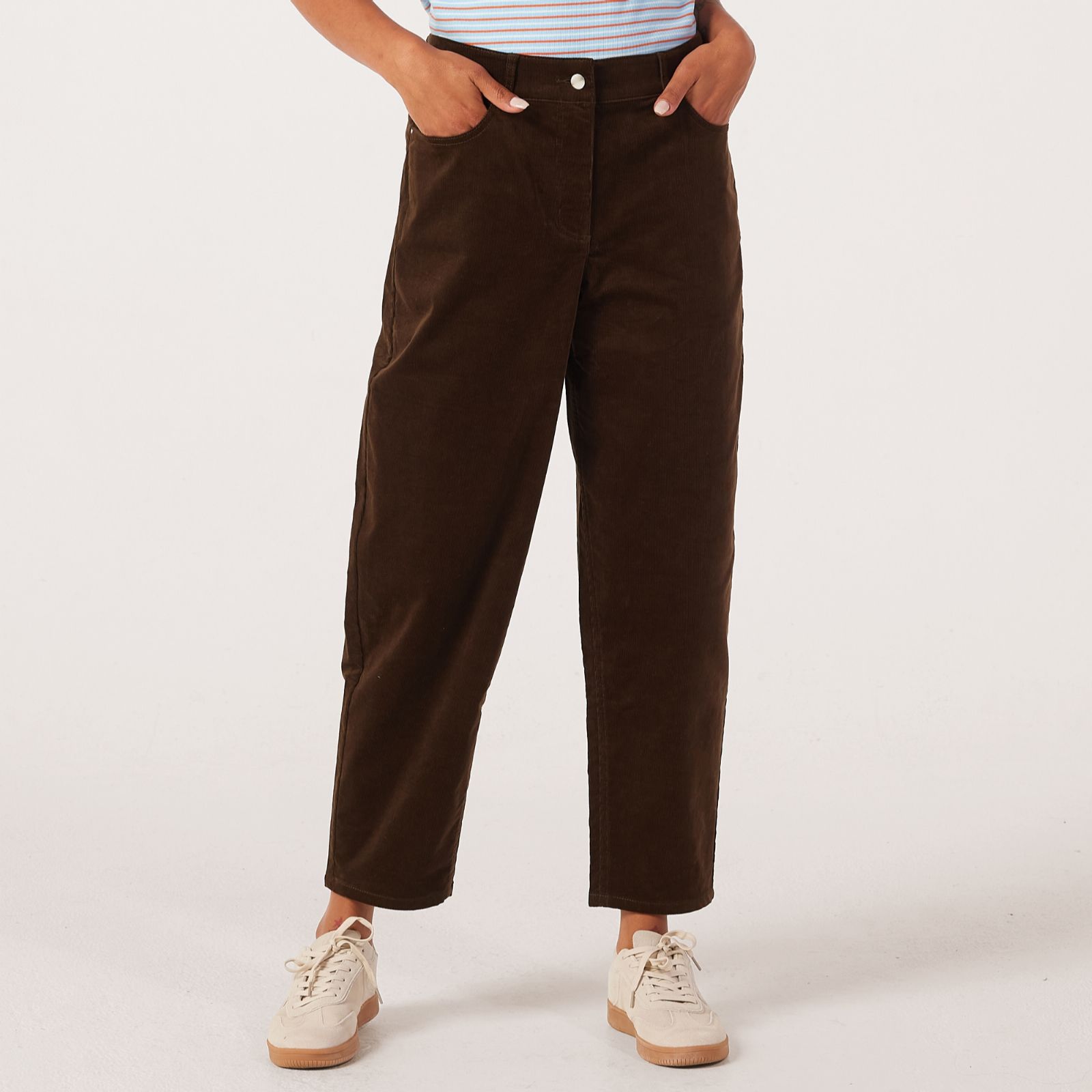 Ben de Lisi Cord Barrel Leg Trouser Standard