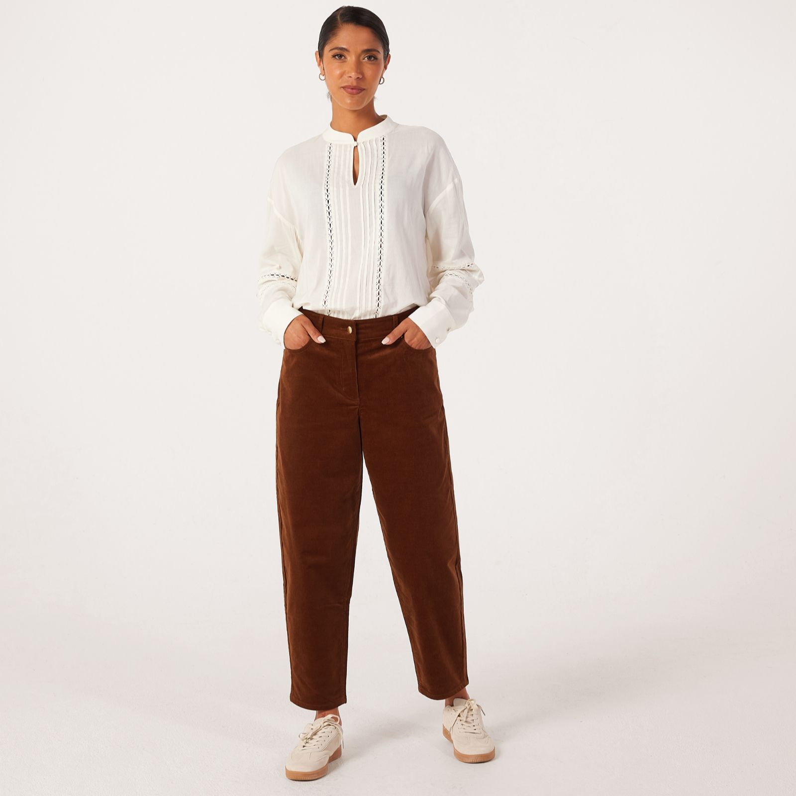 Ben de Lisi Cord Barrel Leg Trouser Standard