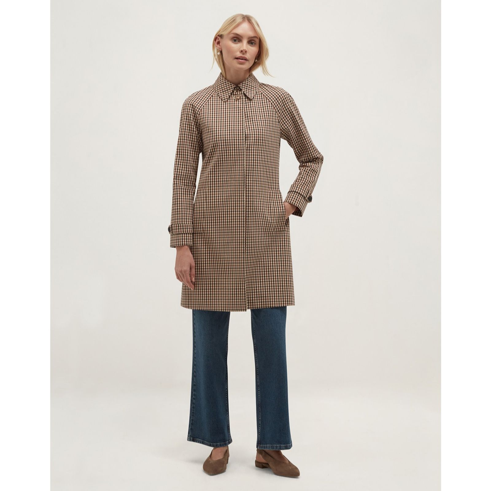 Hobbs London Ariana Check Trench
