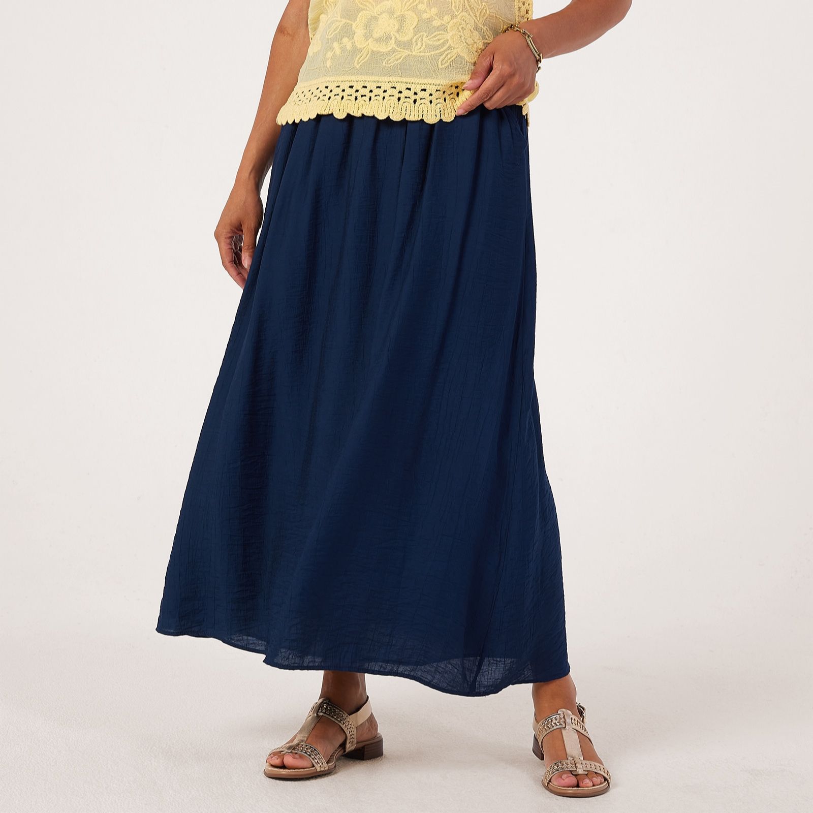Izabel London Pull on Maxi Skirt with Pockets