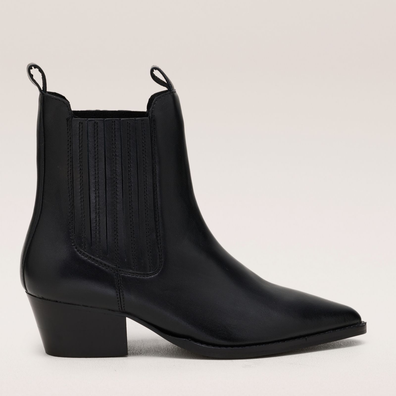 Apricot Leather Pull On Western Boots