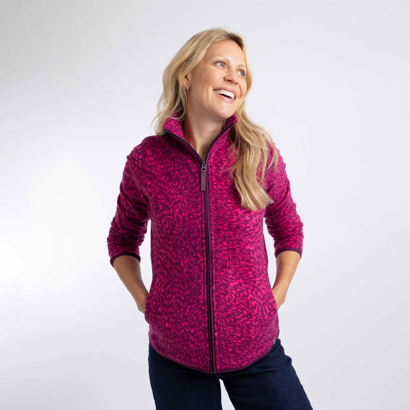 Weird Fish Rochelle Full Zip Printed Microfleece
