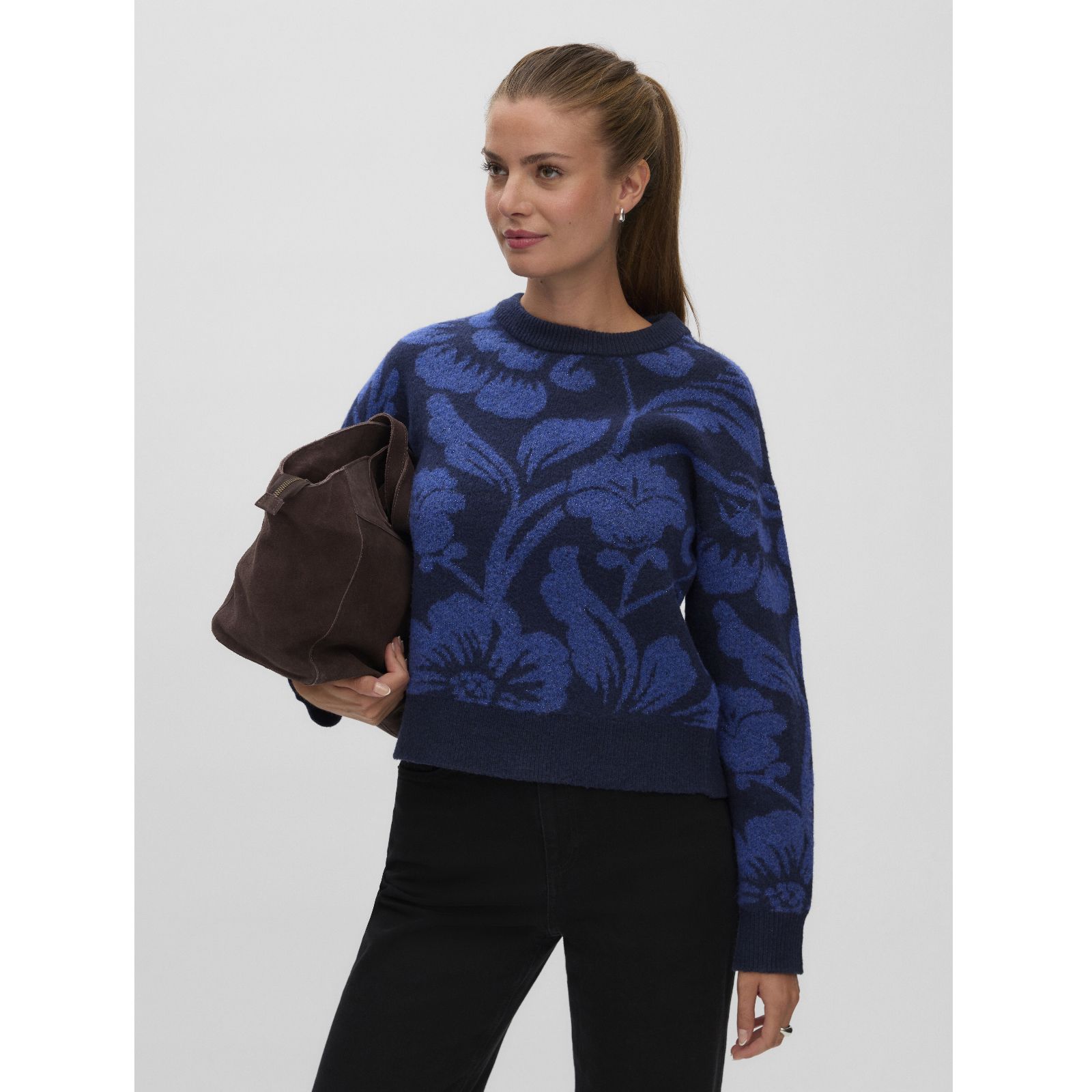 Vero Moda Floral Lurex Detail Jumper