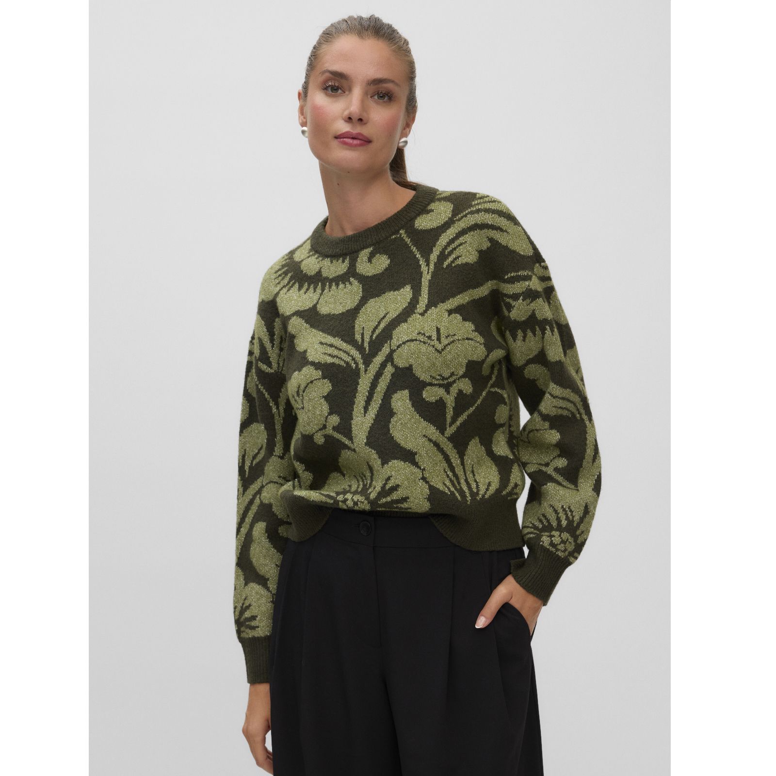 Vero Moda Floral Lurex Detail Jumper