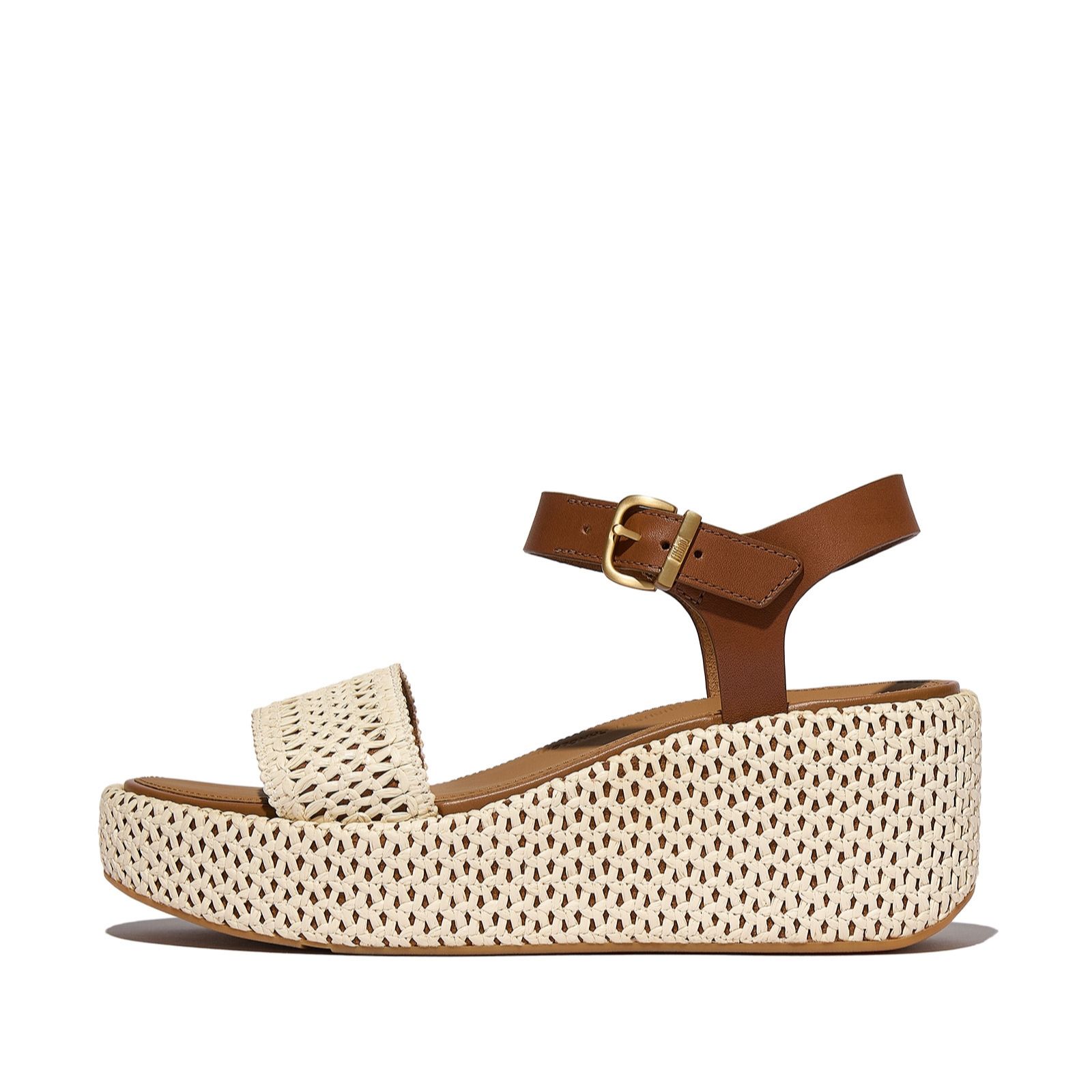 Outlet Fitflop Platfforms Woven Wedge Ankle-Strap Sandals
