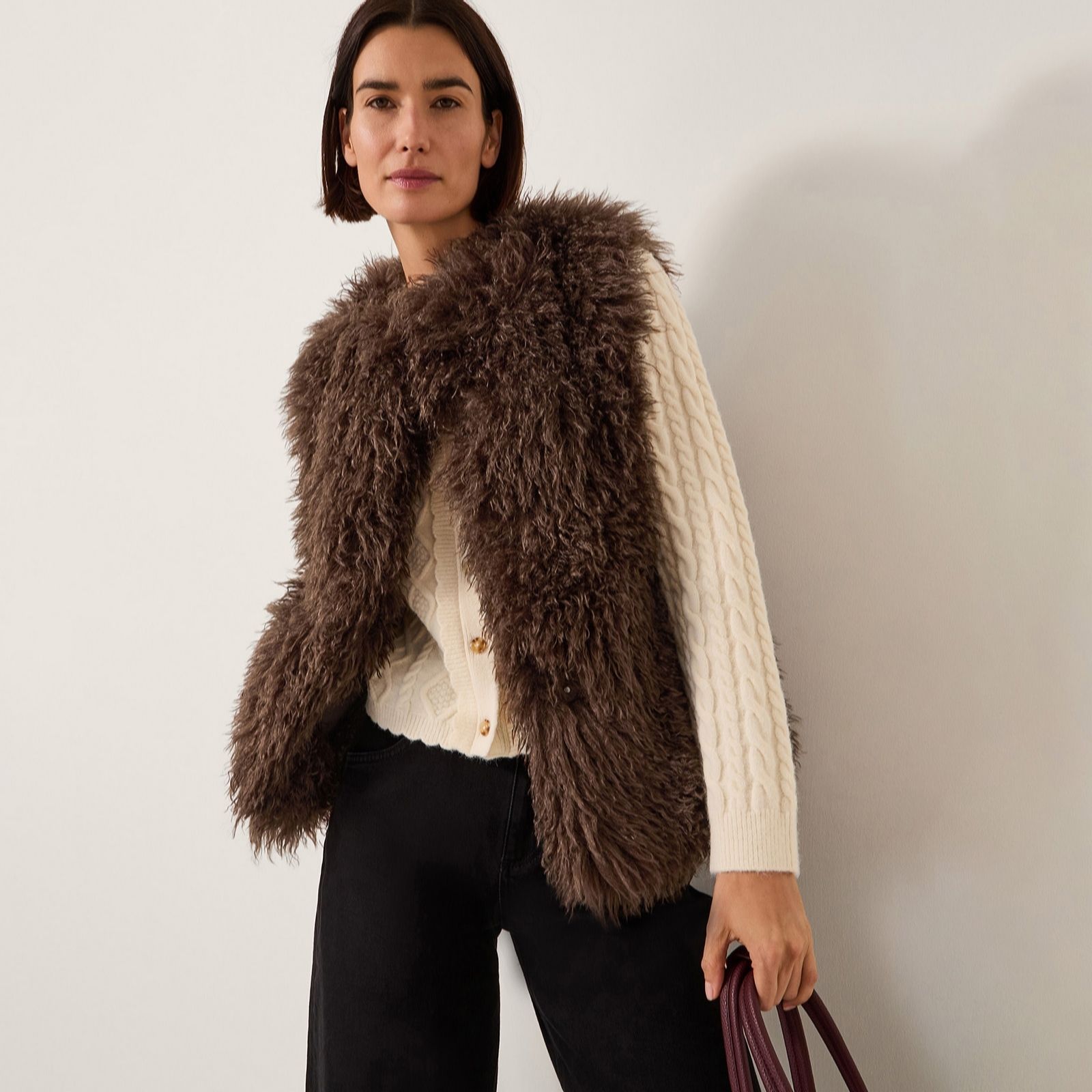 Monsoon Maeve Fur Gilet