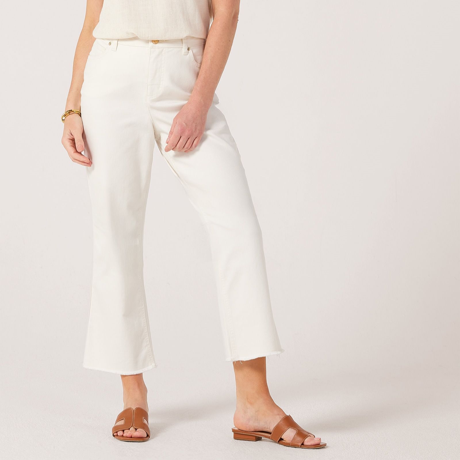 Ruth Langsford Kick Flare Frayed Hem Jeans Standard