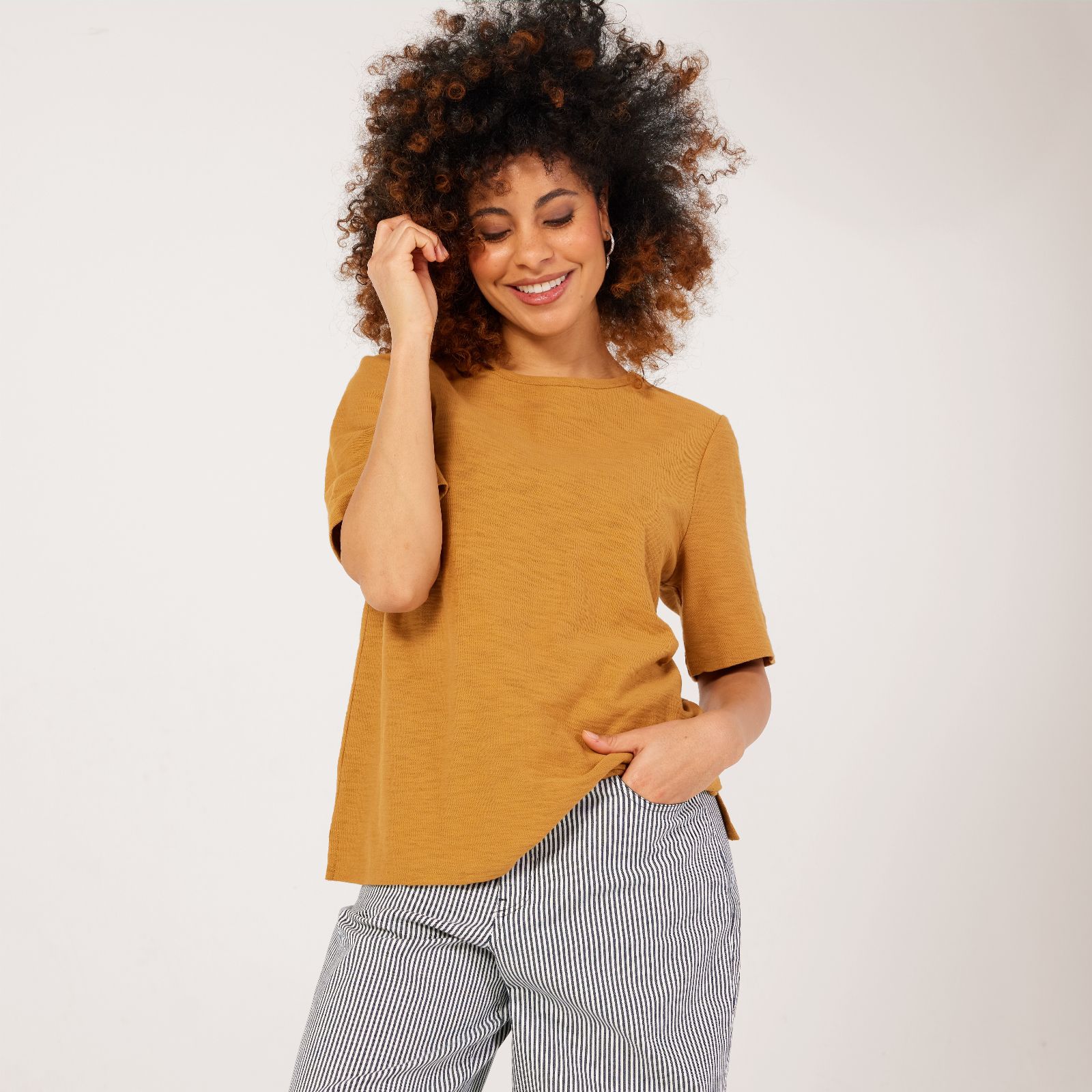 Ben De Lisi Textured Slub Tshirt