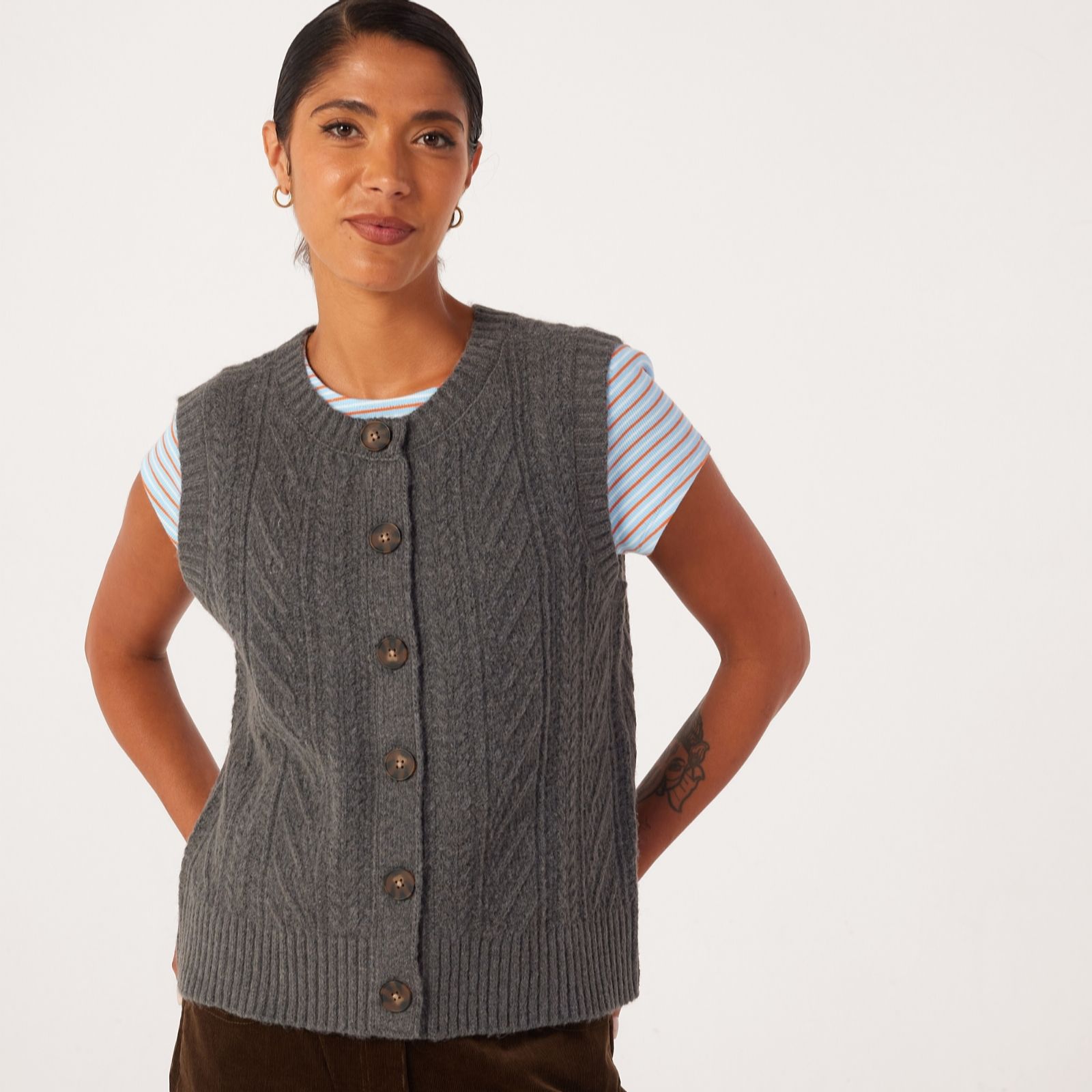 Ben de Lisi Cable Knit Vest