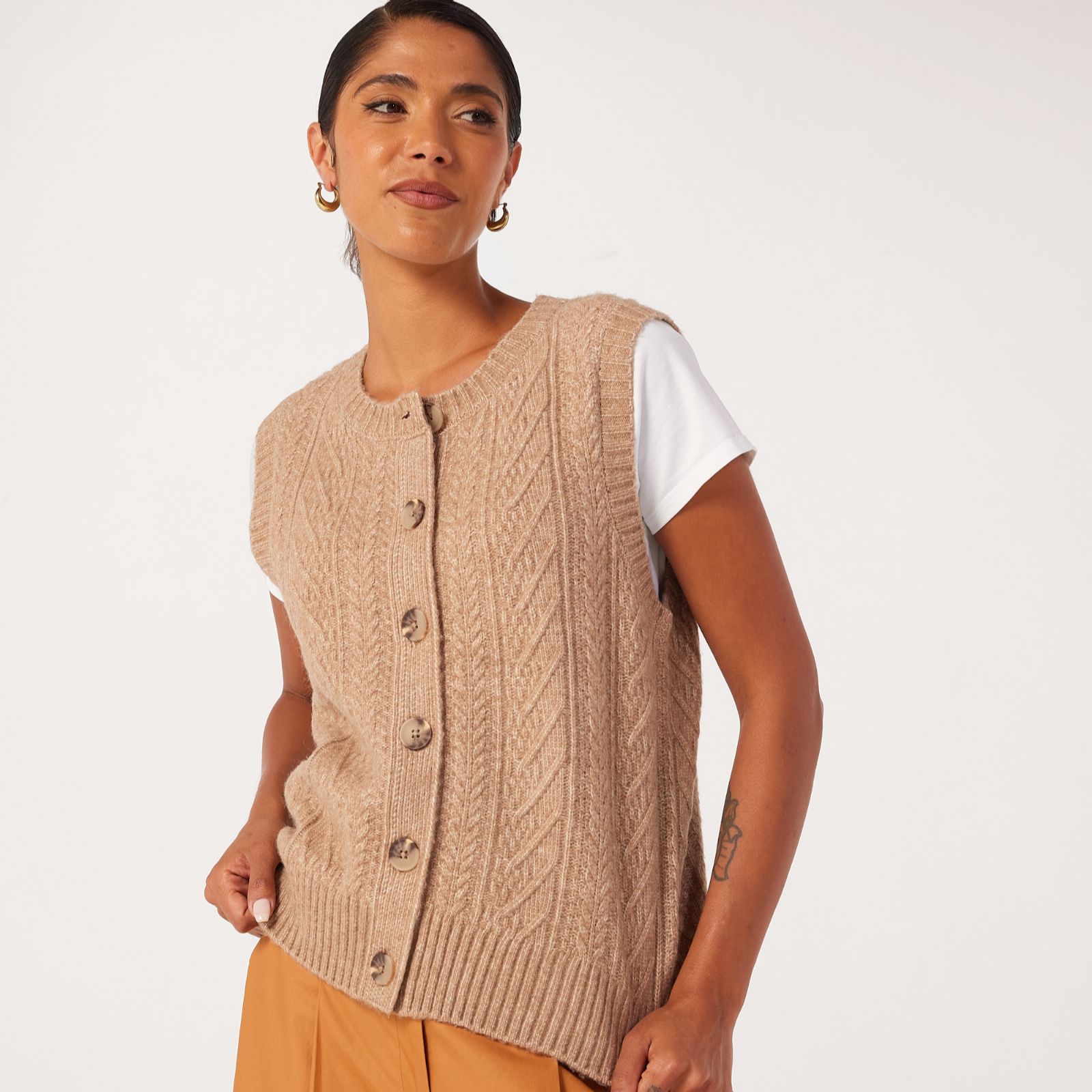 Ben de Lisi Cable Knit Vest
