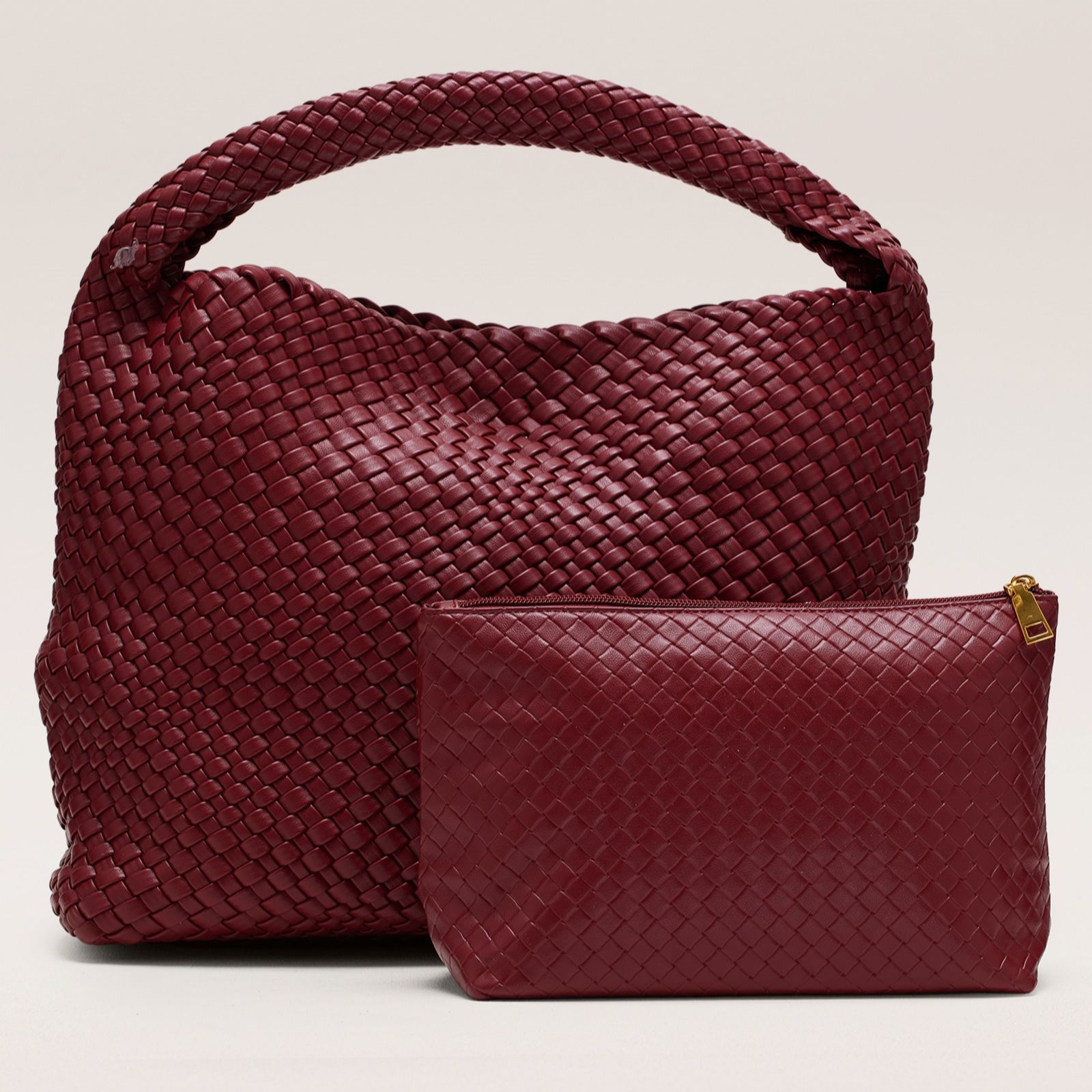 Outlet Ben de Lisi Woven Shoulder Bag & Pouch