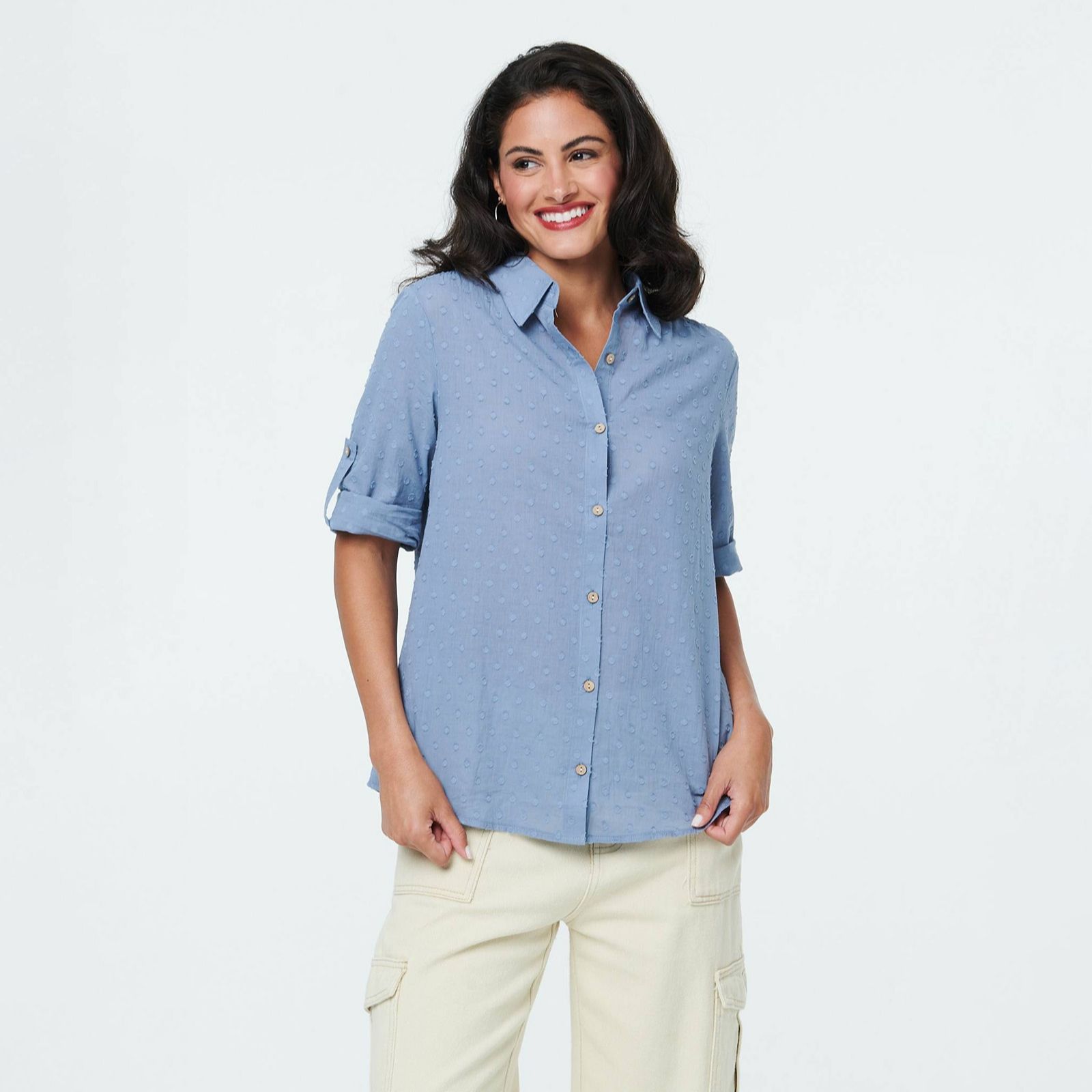 Izabel London Cotton Dobby Shirt
