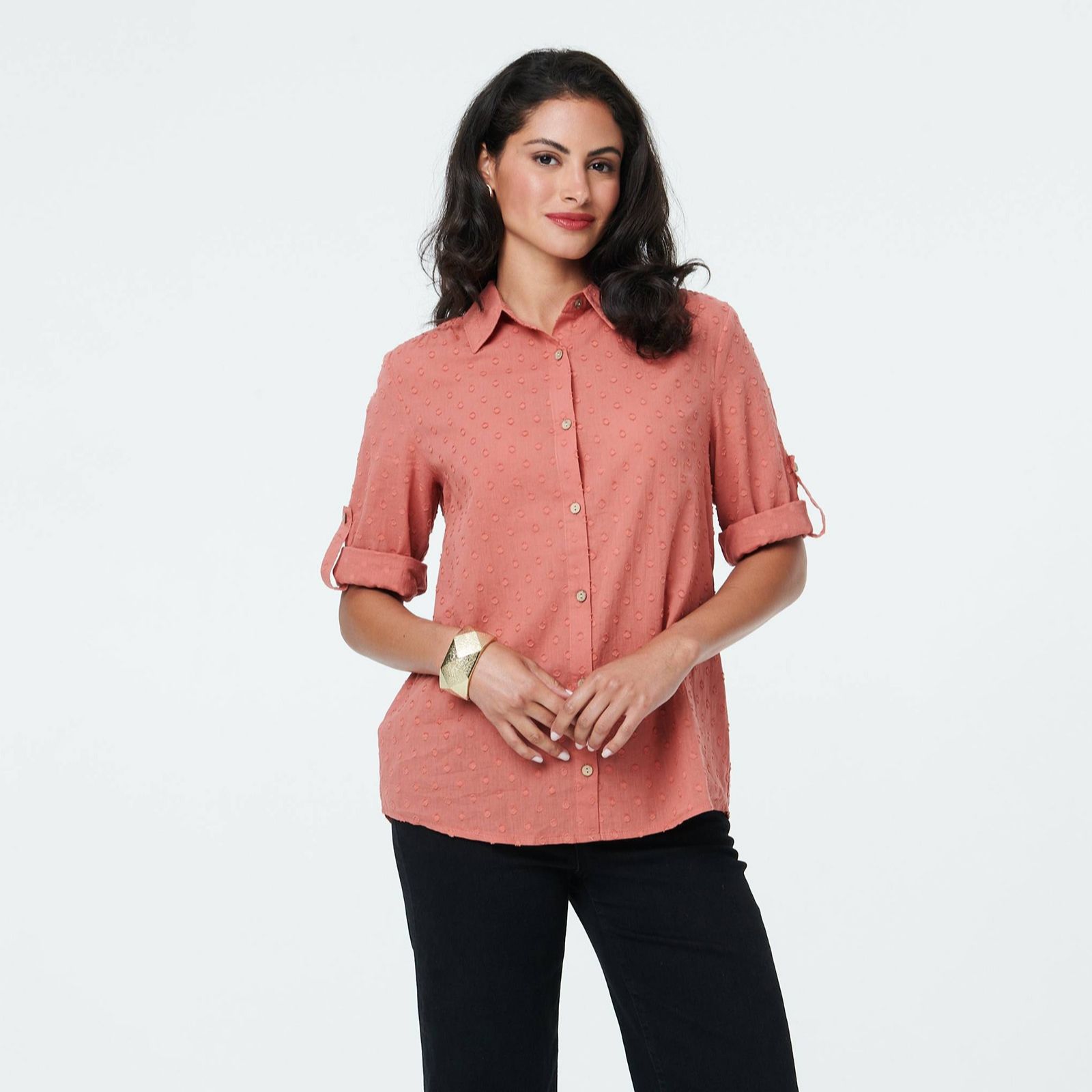 Izabel London Cotton Dobby Shirt