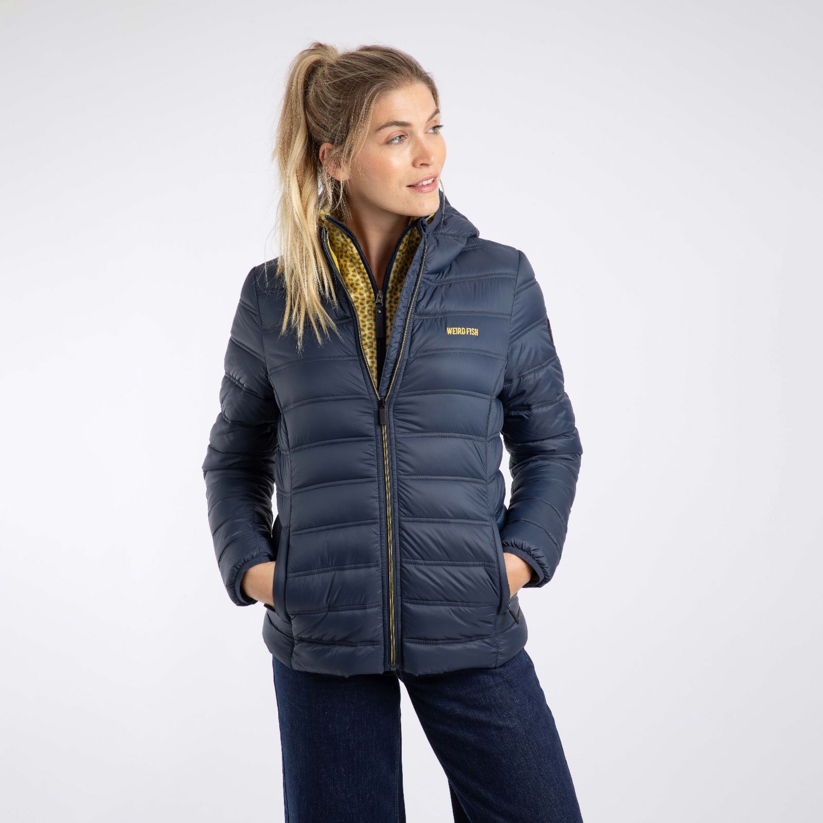 Weird Fish Eshka Lightweight Showerproof Padded Hooded Jacket