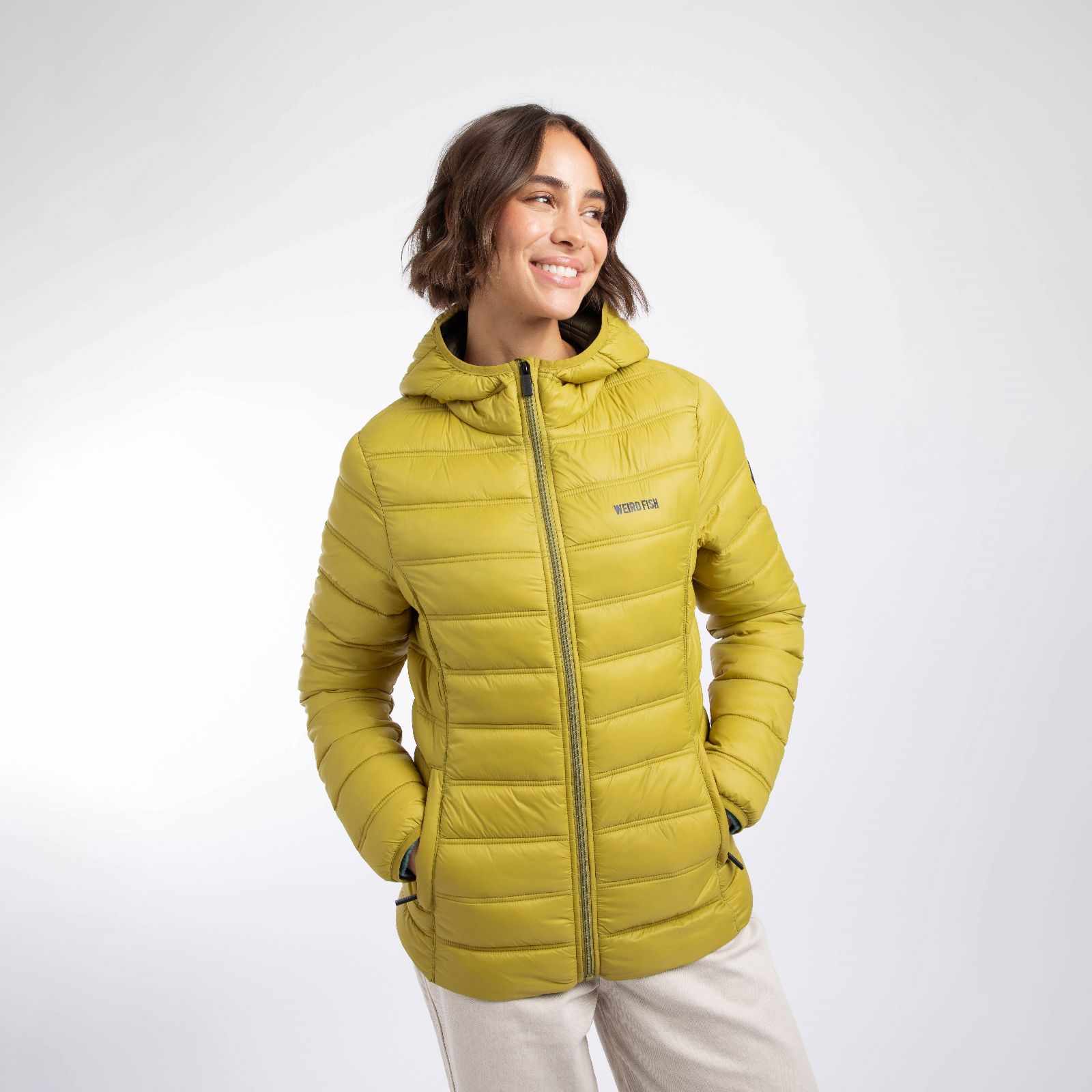 Weird Fish Eshka Lightweight Showerproof Padded Hooded Jacket