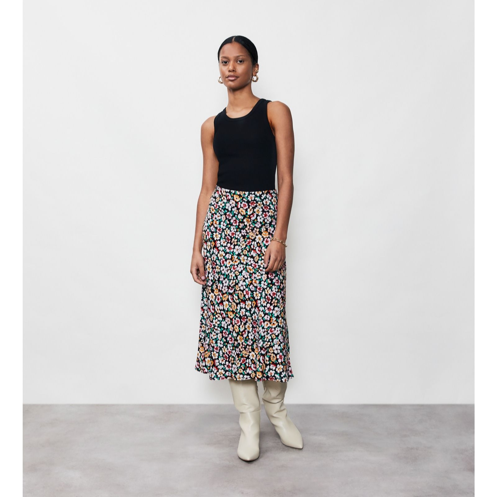 Animal print shop midi skirt qvc