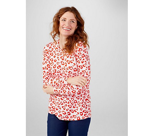 Kim & Co Printed Soft Touch Round Neck Tunic